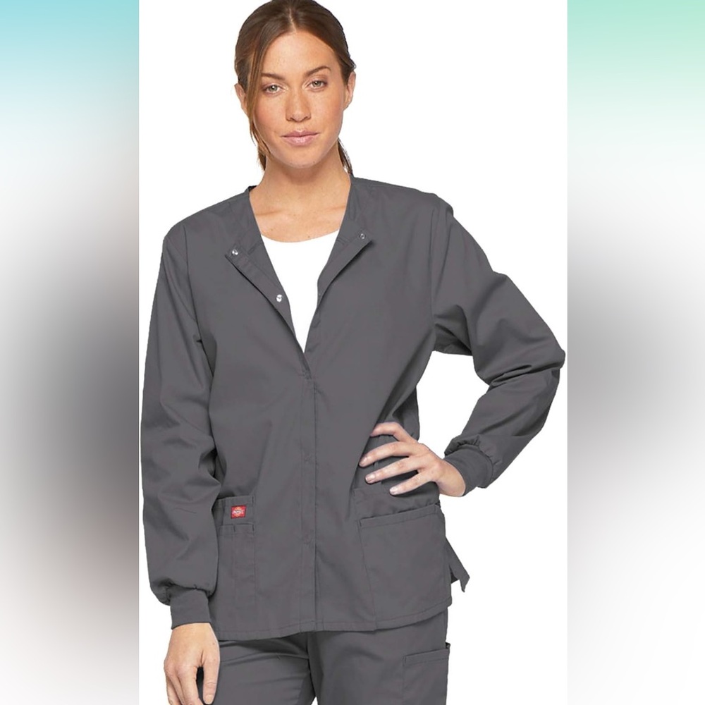 Dickies pewter scrub jacket 3XL